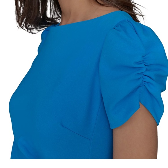 KARL LAGERFELD PARIS Ruched Sleeve Sheath Dress, size 16 - Picture 10 of 13